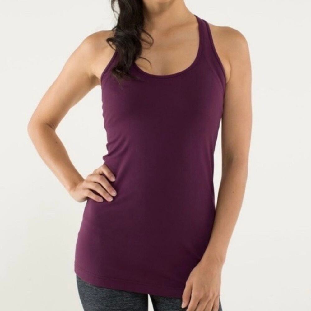 LULULEMON ATHLETICA | Purple Cool Racerback II Tank‎ Top Plum | Size 8